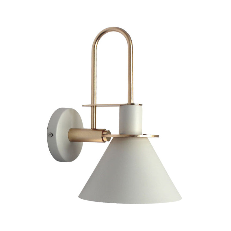 Simple Metal Cone Wall Light with Adjustable Arm