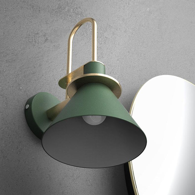 Simple Metal Cone Wall Light with Adjustable Arm