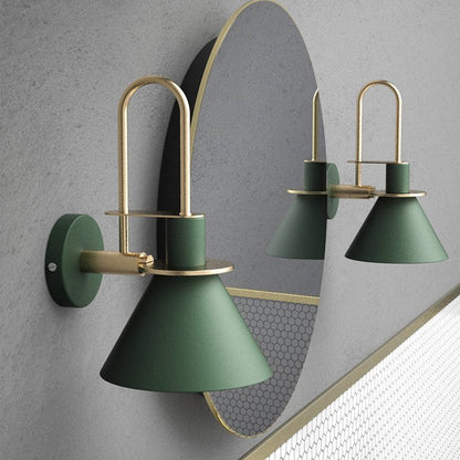 Simple Metal Cone Wall Light with Adjustable Arm