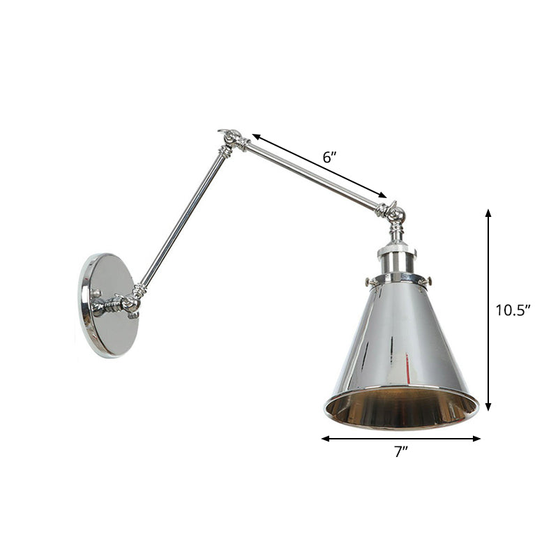 Modern Metal Swing Arm Wall Lamp