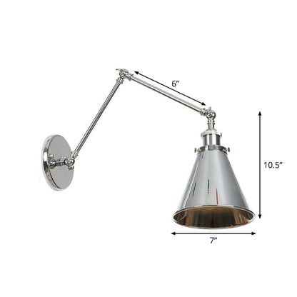 Modern Metal Swing Arm Wall Lamp