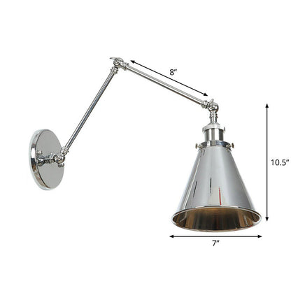 Modern Metal Swing Arm Wall Lamp