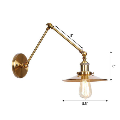 Vintage Metal Swing Arm Wall Lamp