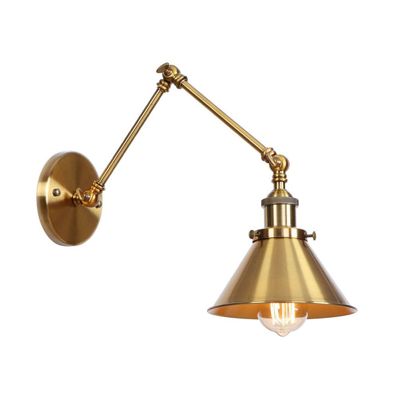 Vintage Metal Swing Arm Wall Lamp