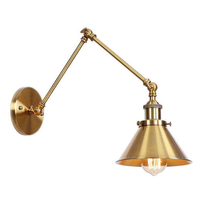 Vintage Metal Swing Arm Wall Lamp