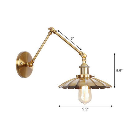 Vintage Metal Swing Arm Wall Lamp