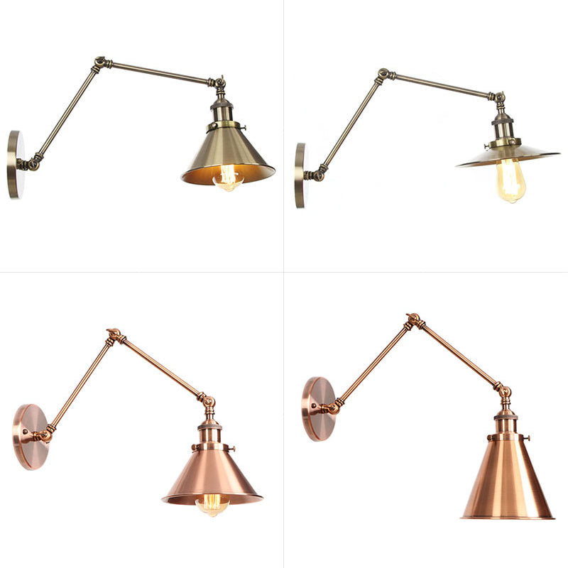 Metal Adjustable Wall Lamp Bronze Finish