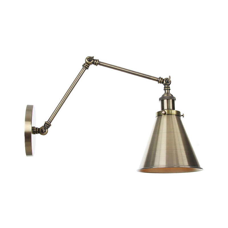 Metal Adjustable Wall Lamp Bronze Finish