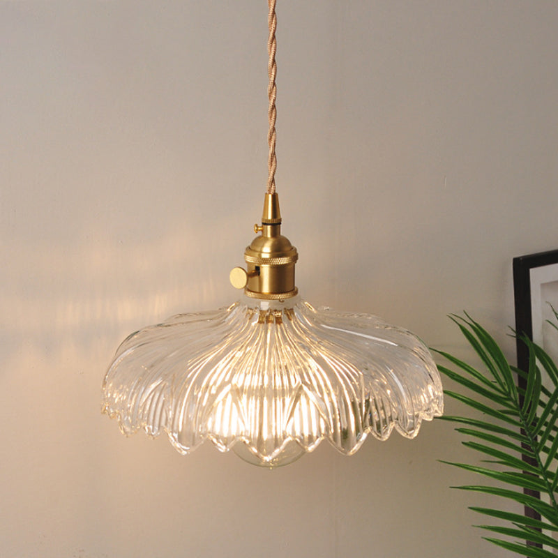 Classic Glass Tabletop Wall Light with Brass Finish