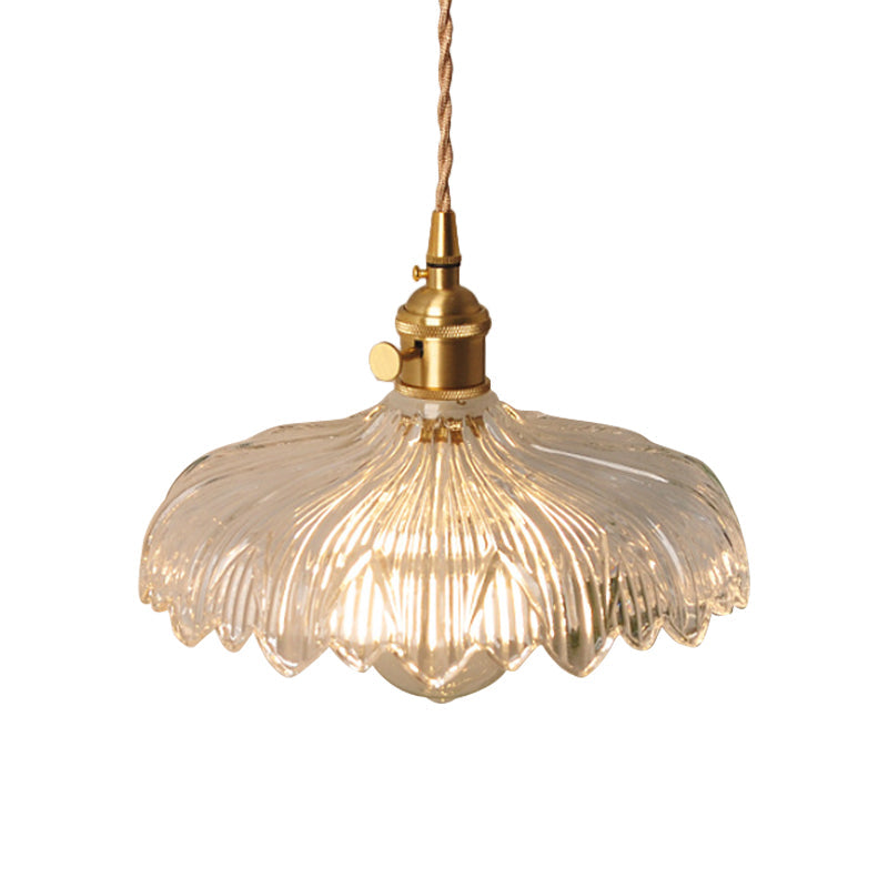 Classic Glass Tabletop Wall Light with Brass Finish