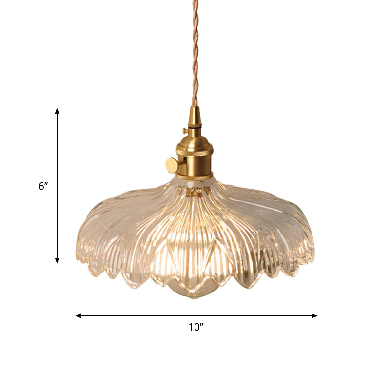 Classic Glass Tabletop Wall Light with Brass Finish
