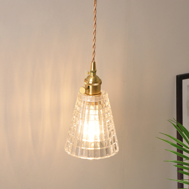 Classic Glass Tabletop Wall Light with Brass Finish