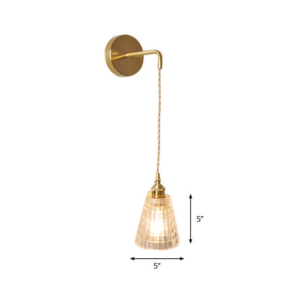 Classic Glass Tabletop Wall Light with Brass Finish
