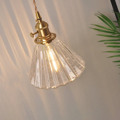 Classic Glass Tabletop Wall Light with Brass Finish