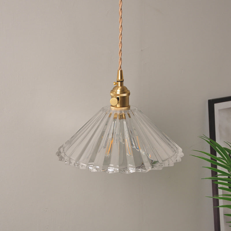 Classic Glass Tabletop Wall Light with Brass Finish