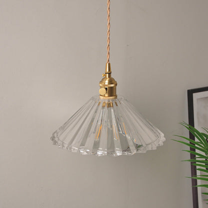 Classic Glass Tabletop Wall Light with Brass Finish