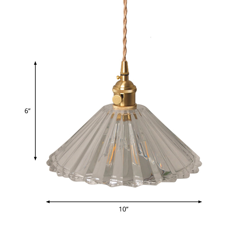 Classic Glass Tabletop Wall Light with Brass Finish
