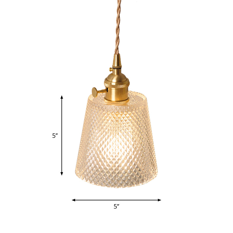 Classic Glass Tabletop Wall Light with Brass Finish