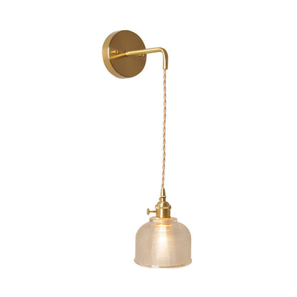 Classic Glass Tabletop Wall Light with Brass Finish