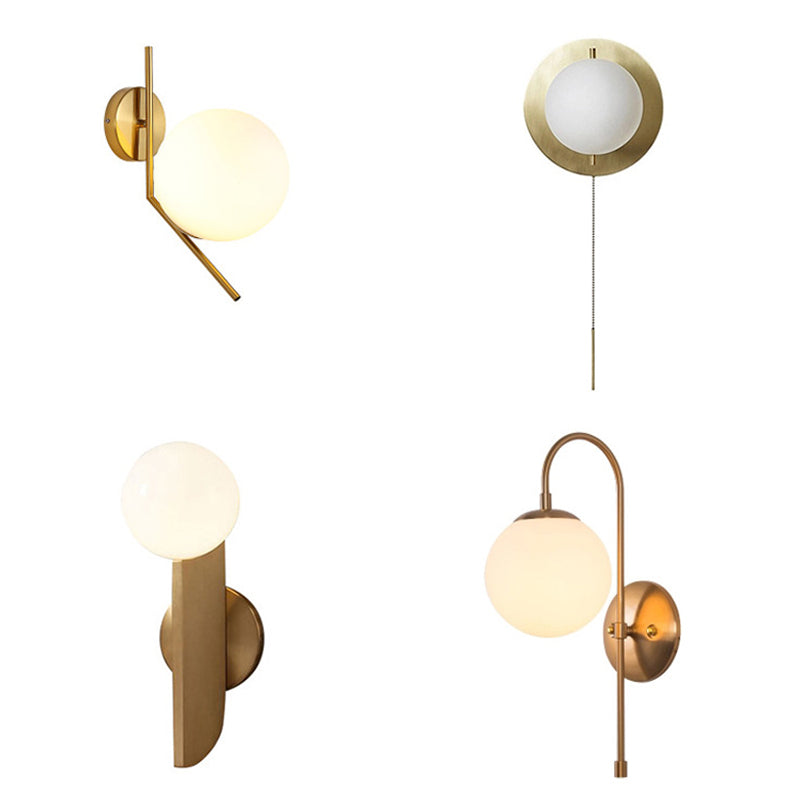 Small Glass Globe Wall Lamp