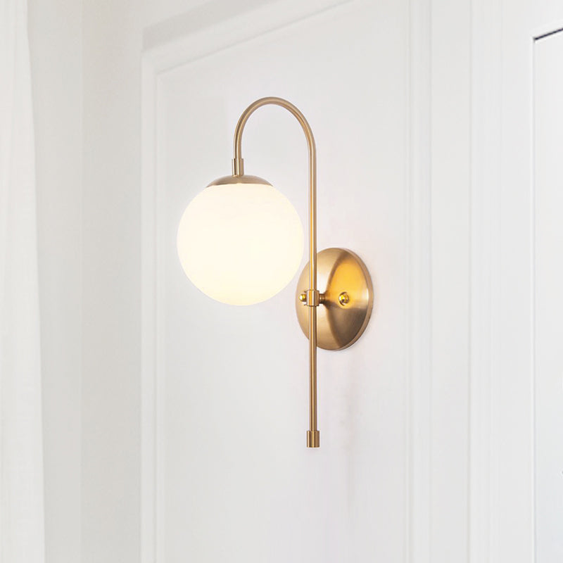 Small Glass Globe Wall Lamp