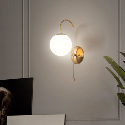 Small Glass Globe Wall Lamp