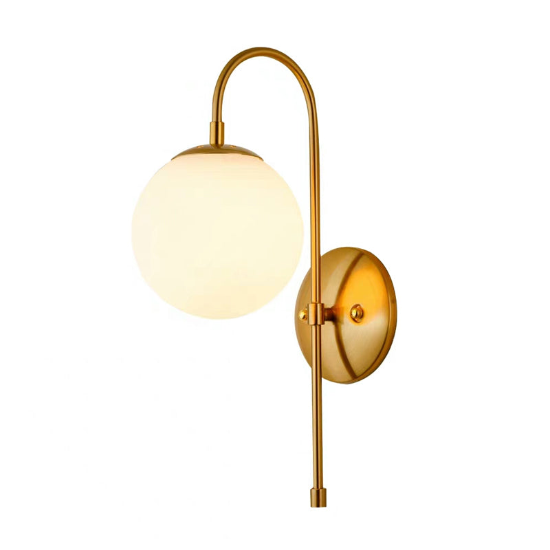 Small Glass Globe Wall Lamp