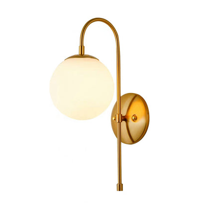 Small Glass Globe Wall Lamp