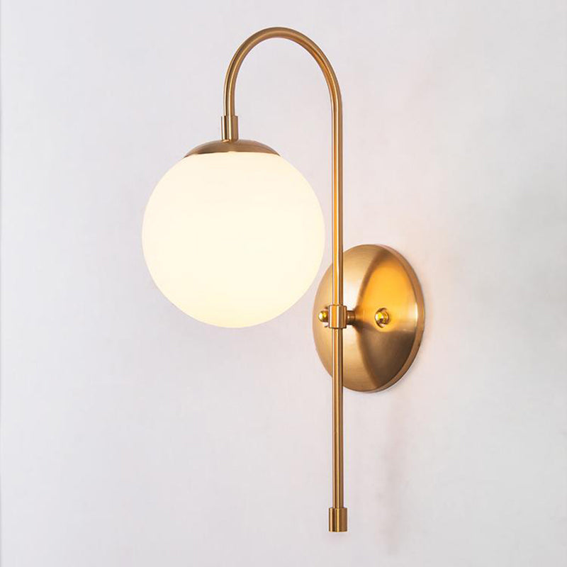 Small Glass Globe Wall Lamp