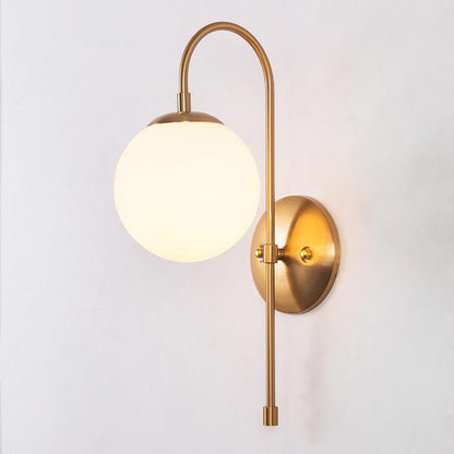 Small Glass Globe Wall Lamp
