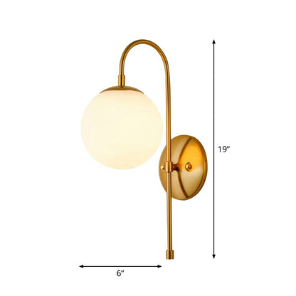 Small Glass Globe Wall Lamp