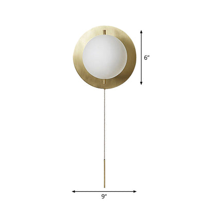 Small Glass Globe Wall Lamp