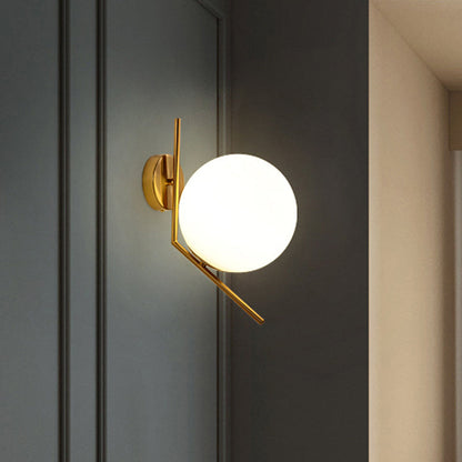 Small Glass Globe Wall Lamp