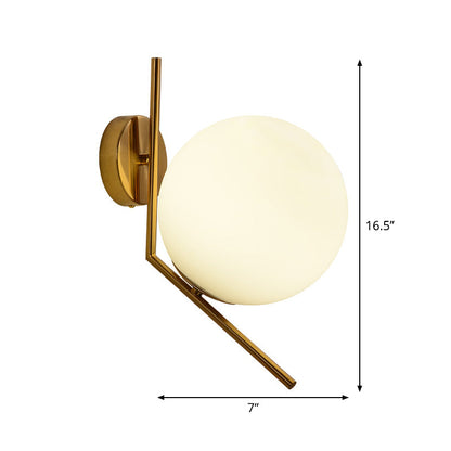 Small Glass Globe Wall Lamp