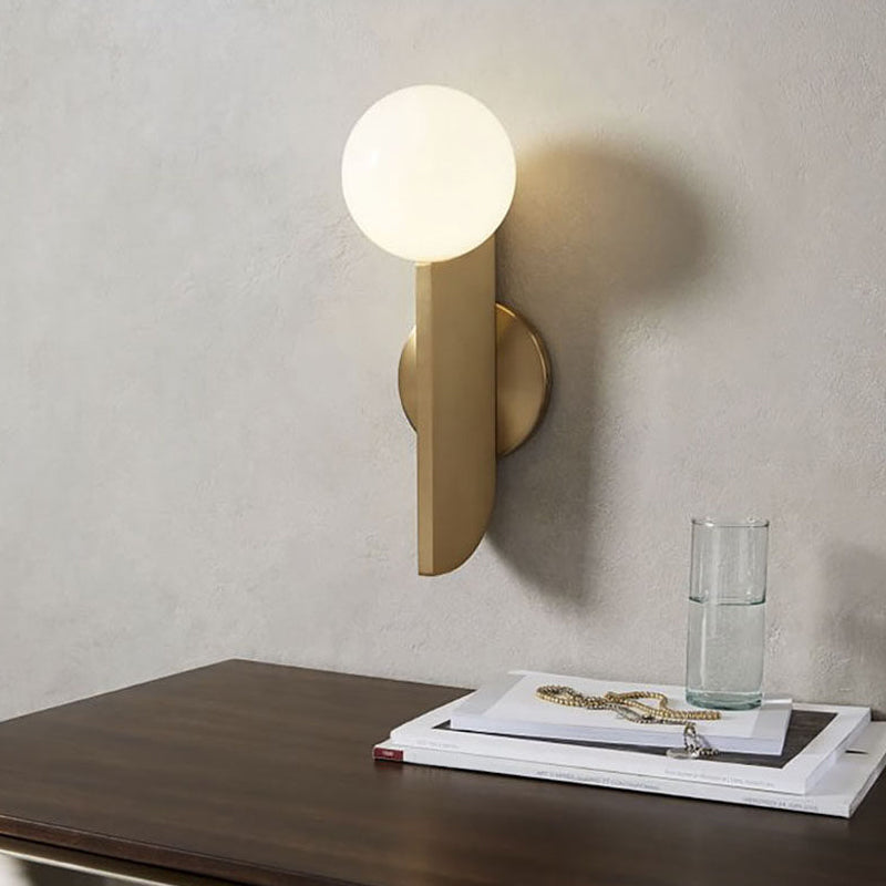 Small Glass Globe Wall Lamp