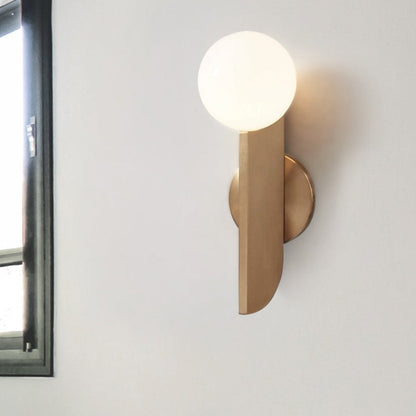 Small Glass Globe Wall Lamp