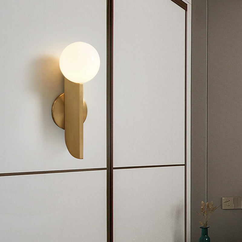 Small Glass Globe Wall Lamp