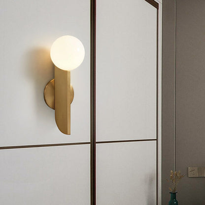 Small Glass Globe Wall Lamp