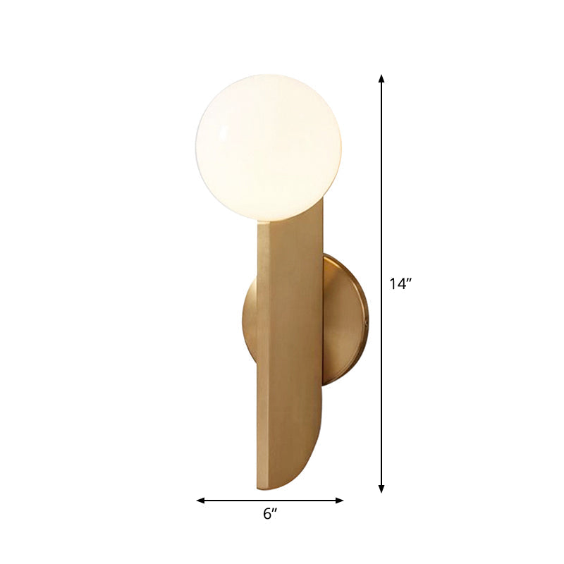 Small Glass Globe Wall Lamp