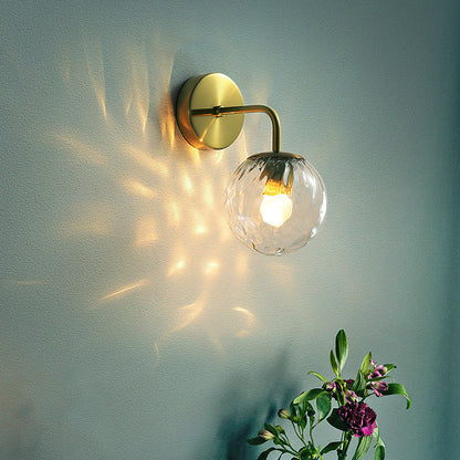 Sleek Round Glass Wall Light with Adjustable Arm
