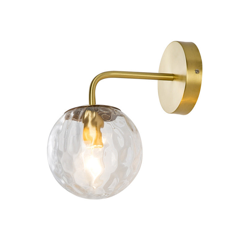 Sleek Round Glass Wall Light with Adjustable Arm