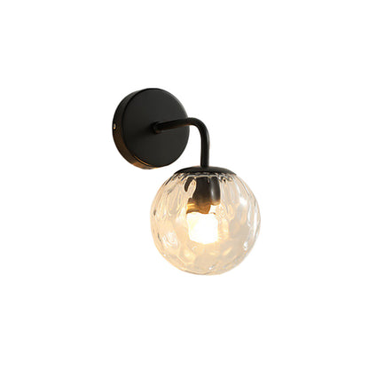 Sleek Round Glass Wall Light with Adjustable Arm