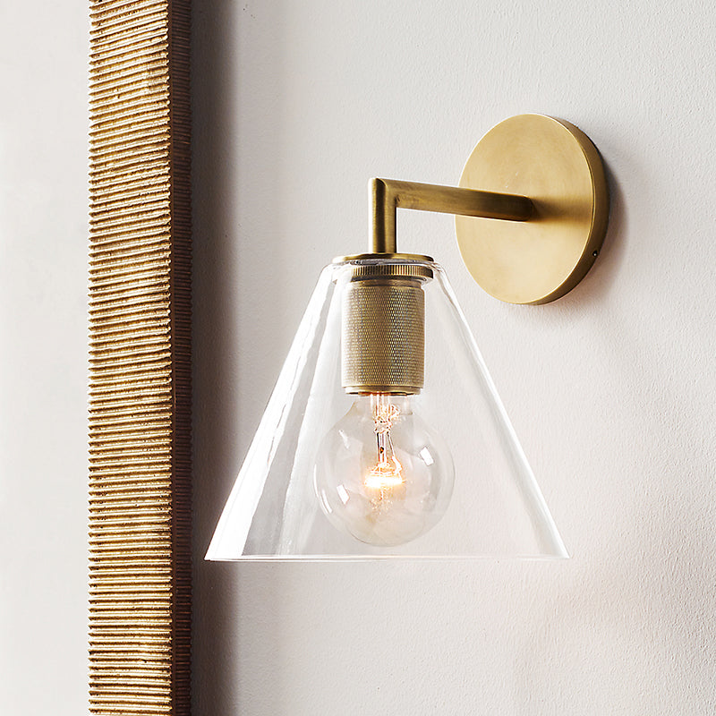 Vintage Metal Glass Wall Sconce Light