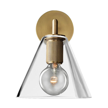 Vintage Metal Glass Wall Sconce Light
