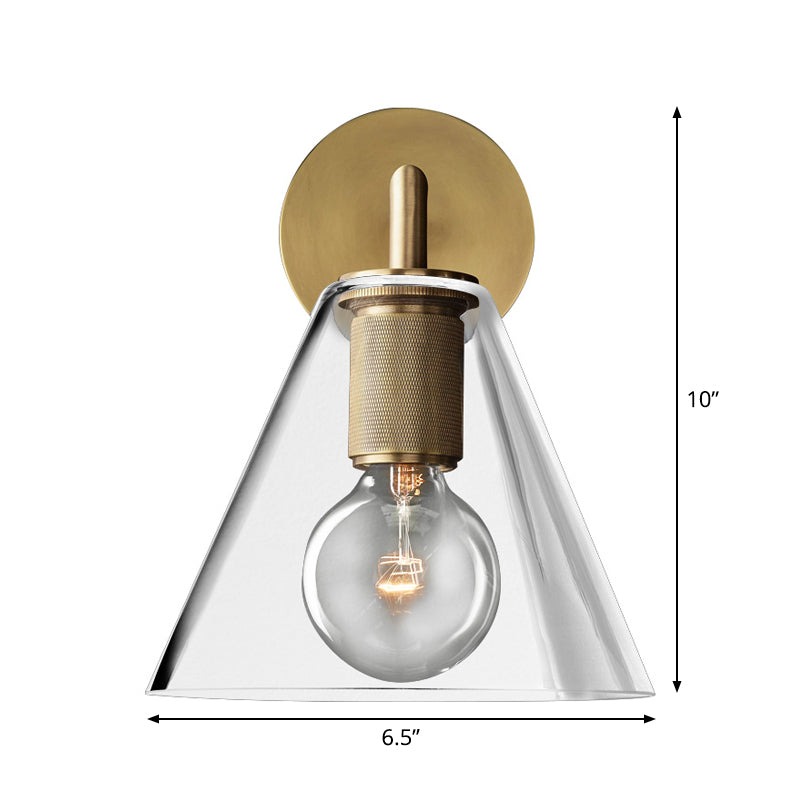 Vintage Metal Glass Wall Sconce Light
