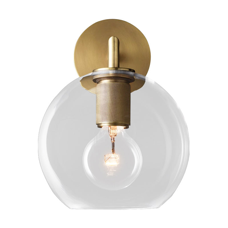 Vintage Metal Glass Wall Sconce Light