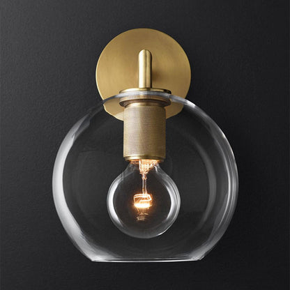 Vintage Metal Glass Wall Sconce Light