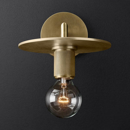 Vintage Metal Glass Wall Sconce Light