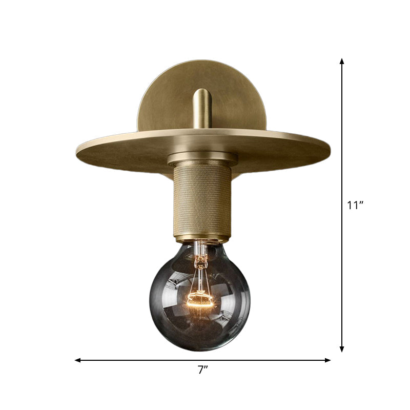 Vintage Metal Glass Wall Sconce Light