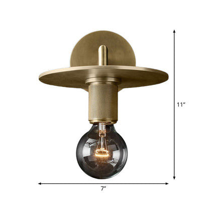 Vintage Metal Glass Wall Sconce Light